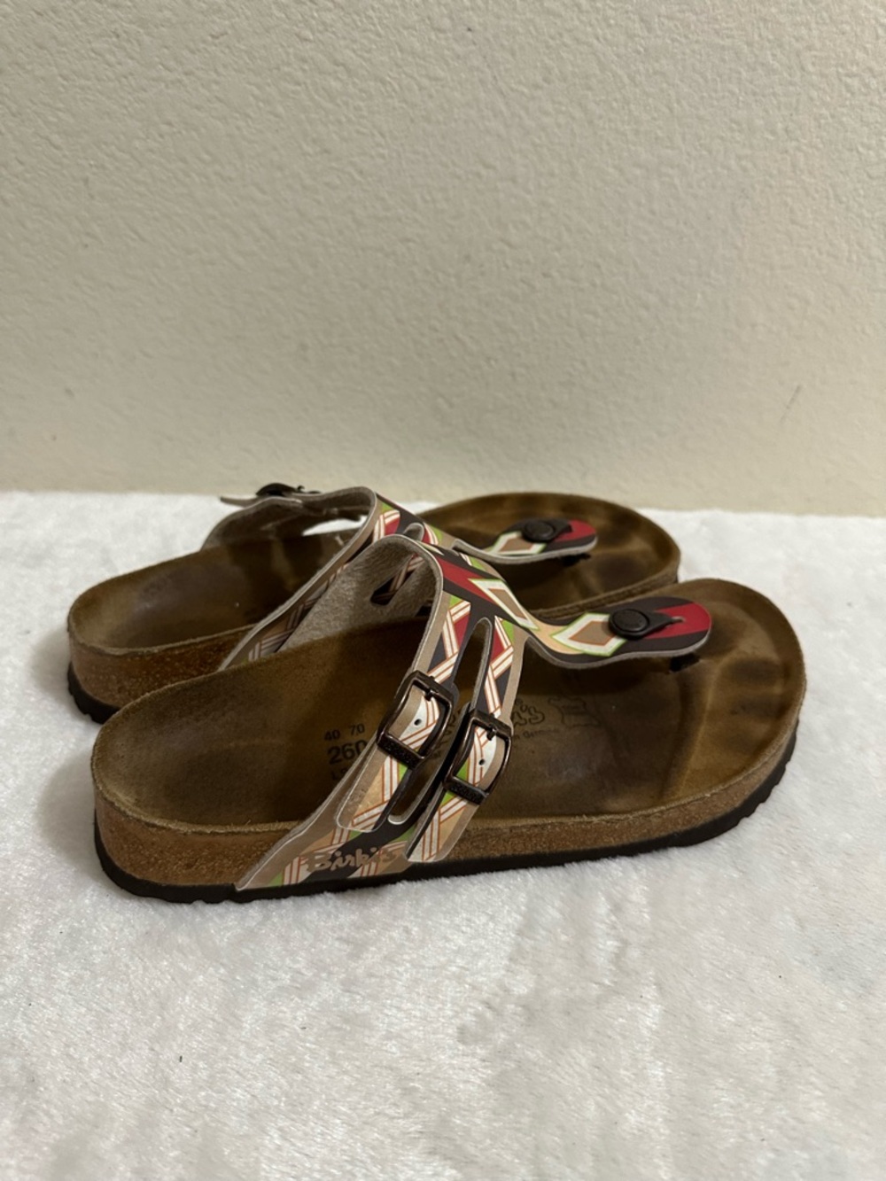 Birkis Patterned Cork Footbed Sandals - Multicolor